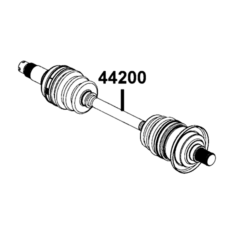 44200-ZXA6-M02 HALFSHAFT. FRONT — diagram cutout