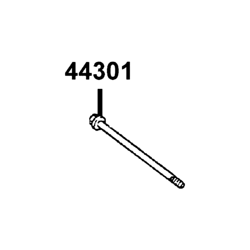 44301-LGE3-900 AXLE FR WHEEL M12*200MM — diagram cutout