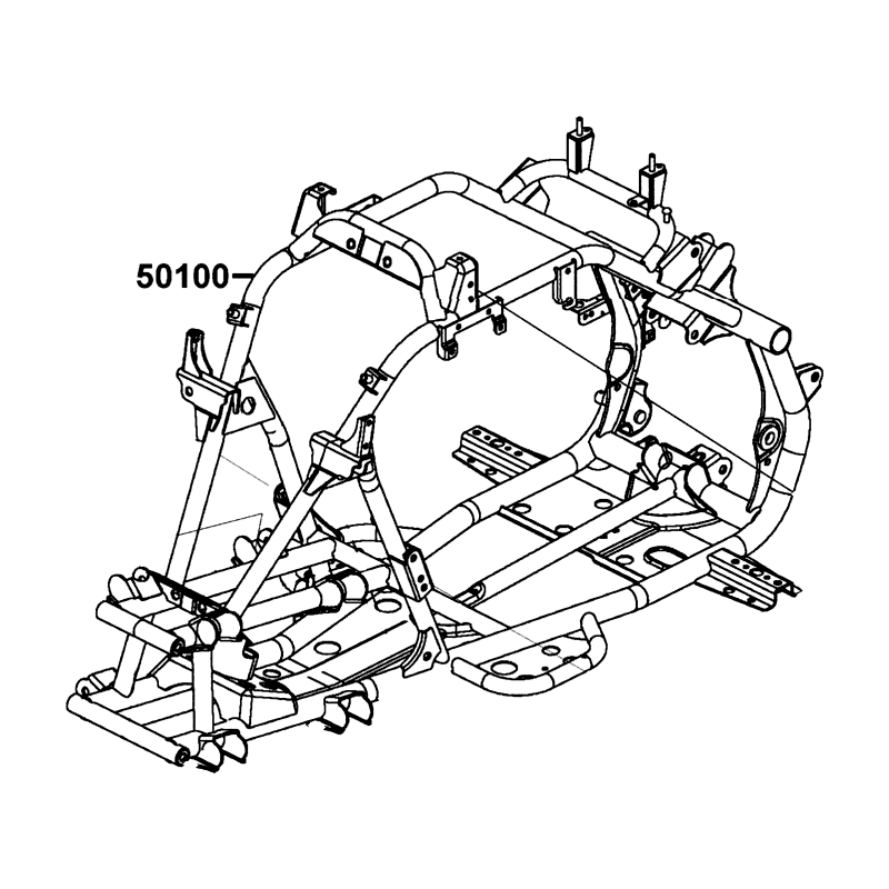 50100-AHA5-M00 FRAME BODY COMP — diagram cutout