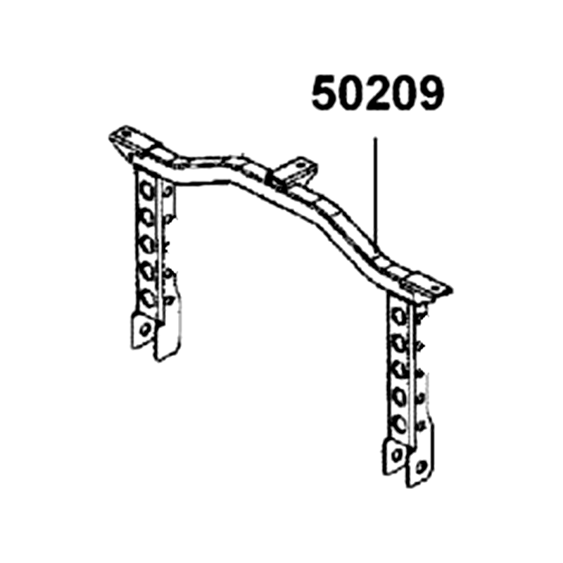 50209-LKM8-700 BRKT FRONT FENDER — diagram cutout