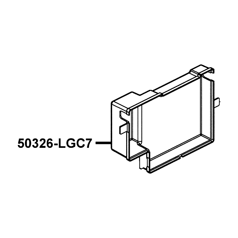 50326-LGC7-E00-N1R COVER BATTERY (Black) — diagram cutout