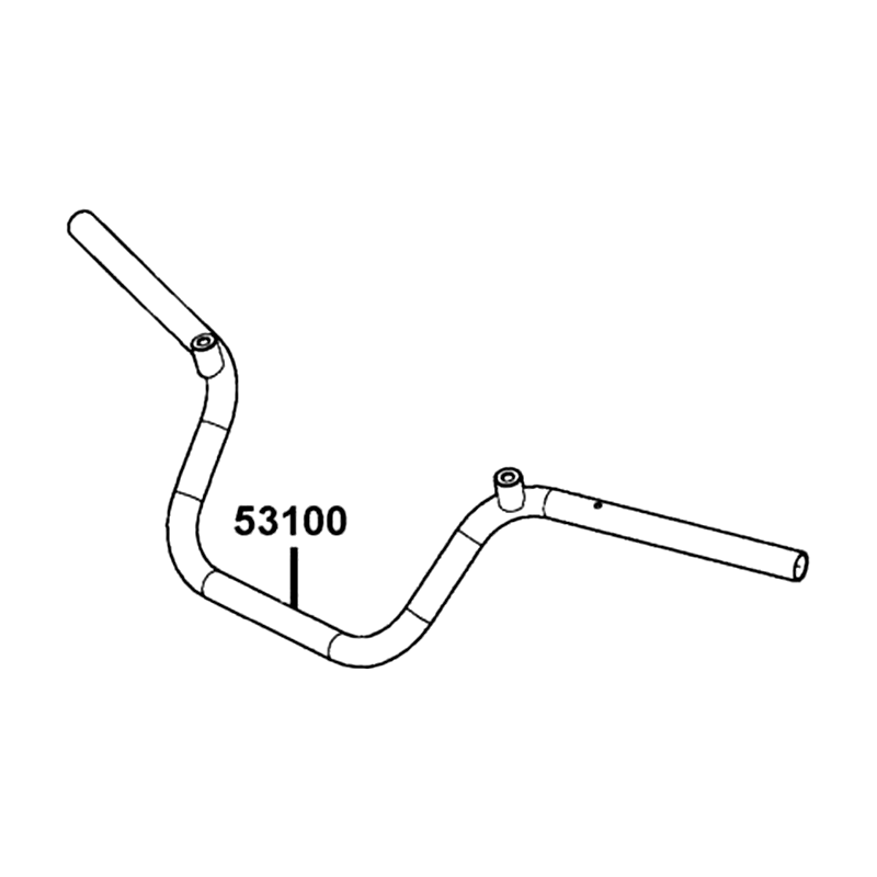 53100-LCA4-600 HANDLE PIPE STEERING — diagram cutout