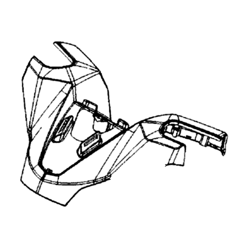53205-AKB8-E00-N1R COVER HANDLE UP (Black) — diagram cutout