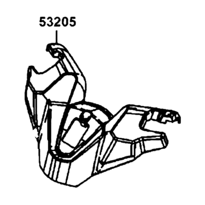 53205-LGC6-E00-N1R COVER HANDLE UP (Black) — diagram cutout