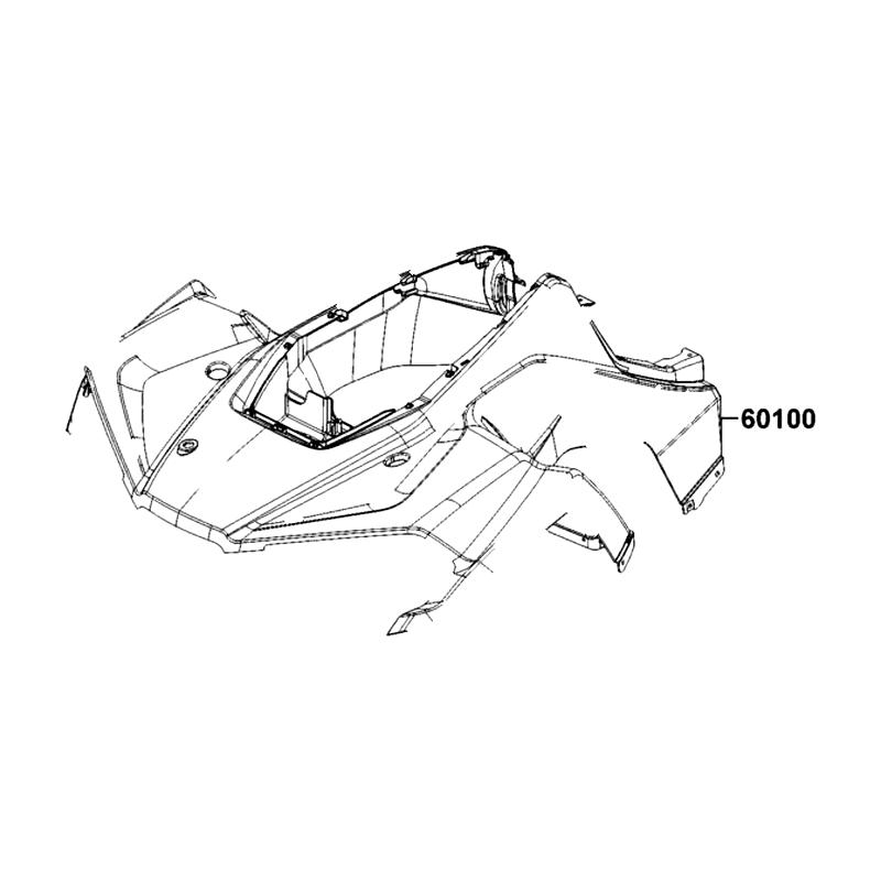 60100-AGA1-M00-96R FENDER FRONT — diagram cutout