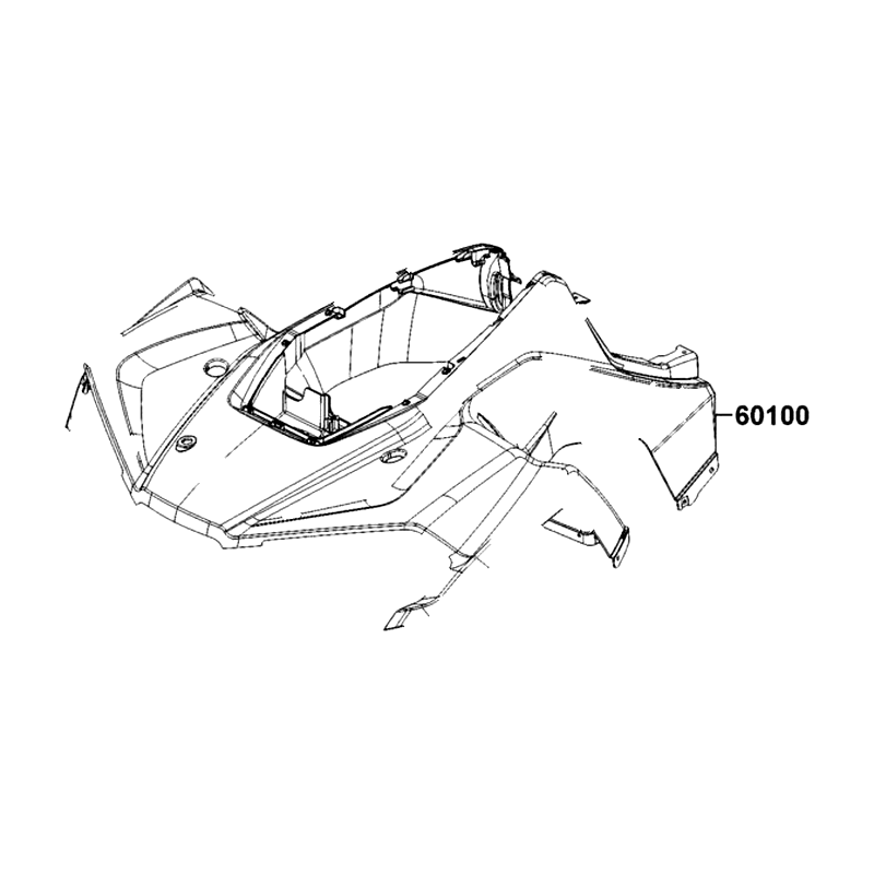 60100-AGA1-M00-N1R FENDER FRONT (Black) — diagram cutout
