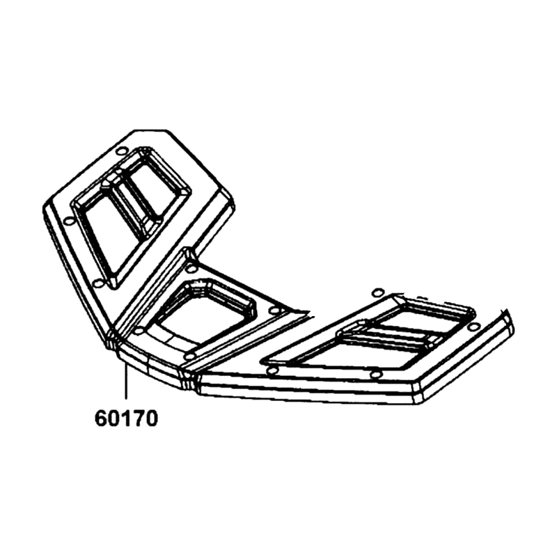 60170-AGA8-E01-N1R PANEL.FRONT RACK (Black) — diagram cutout