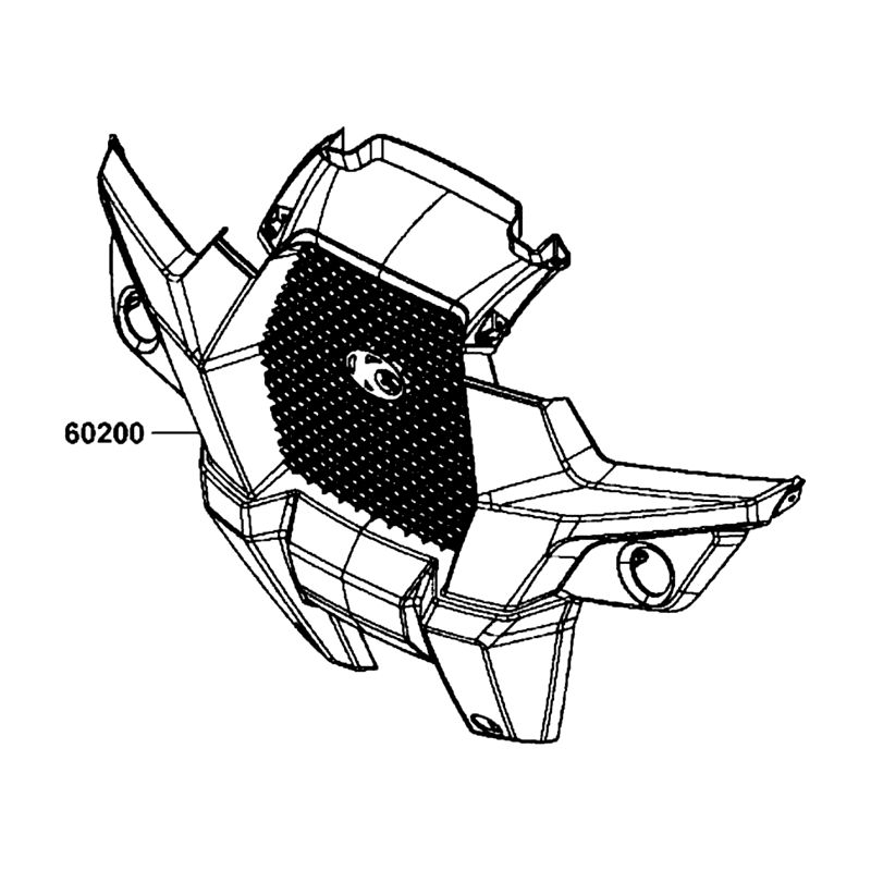 60200-AGA8-M05-N1R MUDGUARD FRONT (Black) — diagram cutout