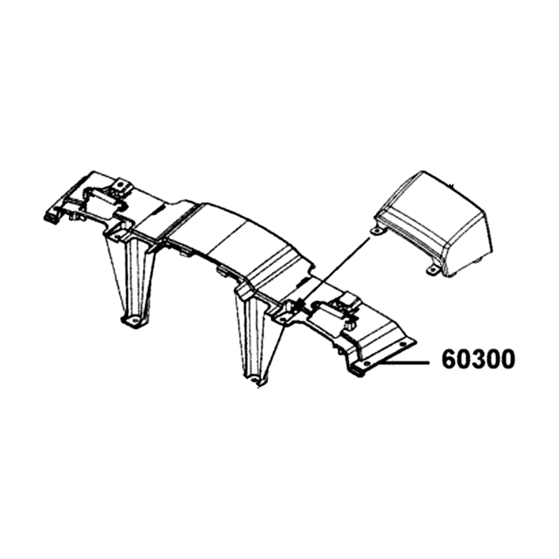 60300-ALE8-600-YZP TOP COVER FRONT PANEL — diagram cutout