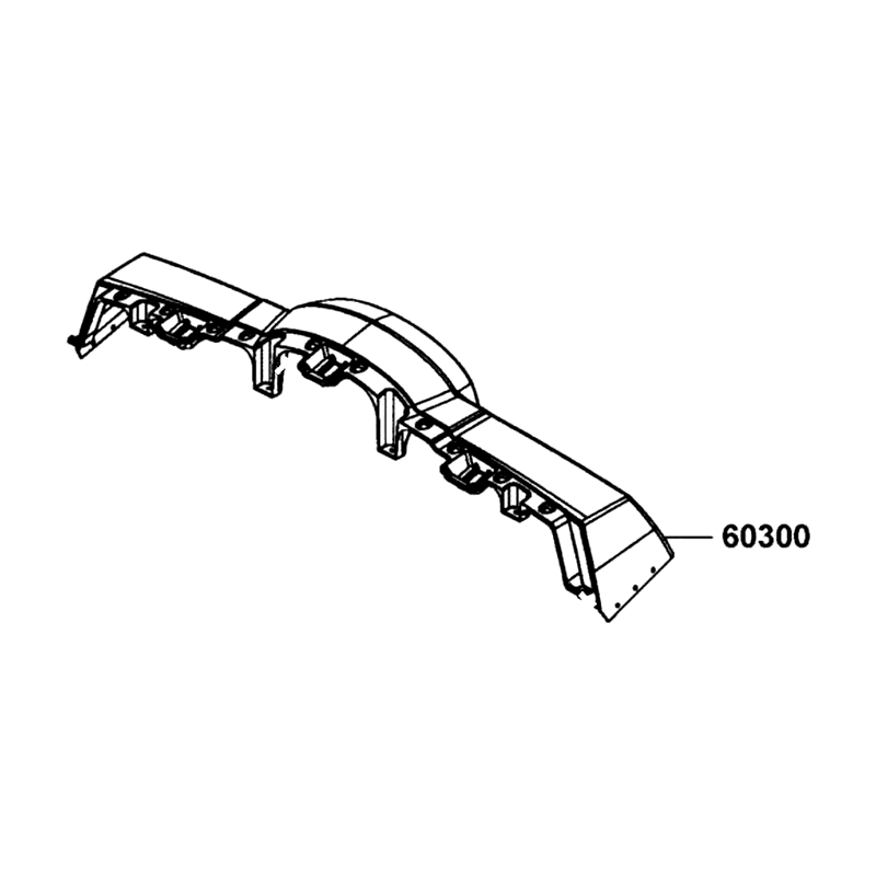 60300-LKM8-600-YZP TOP COVER FRONT PANEL — diagram cutout