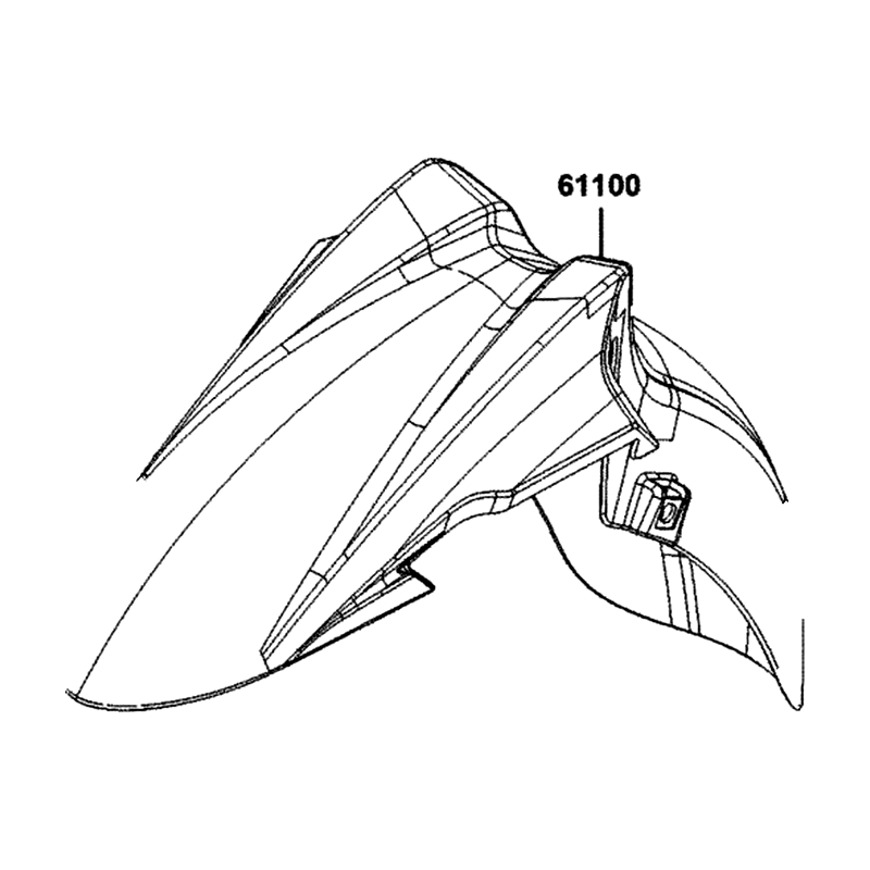 61100-BAA7-E00-D02 FENDER FRONT — diagram cutout