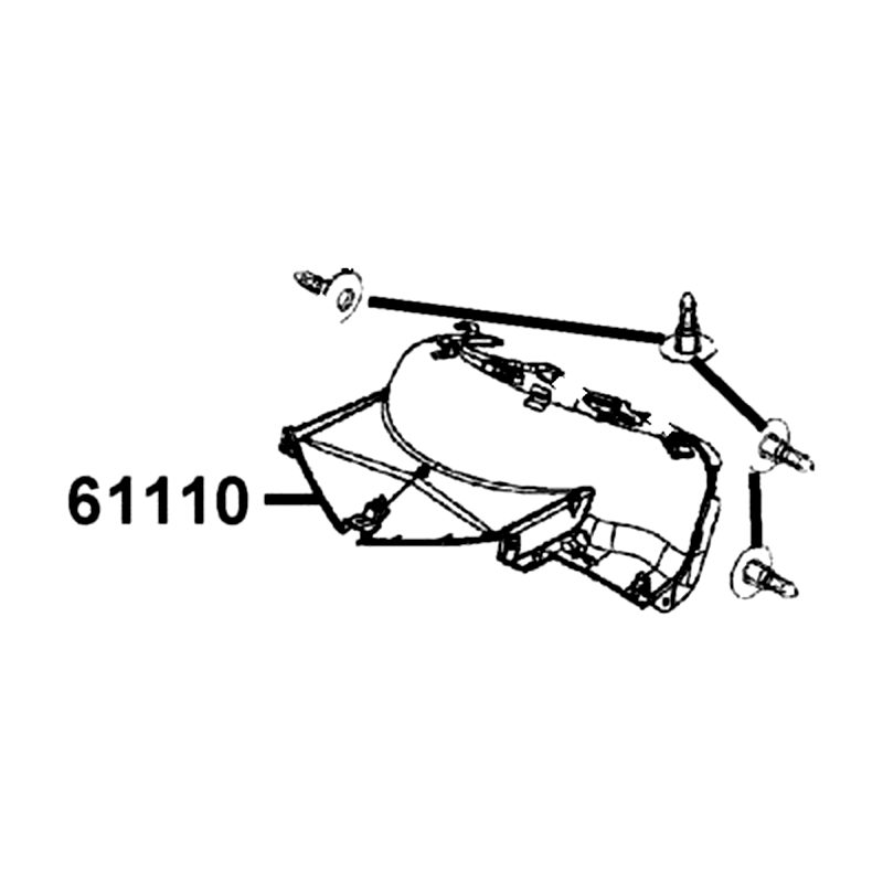 61110-ABD2-C00-N1R "INNER FENDER, FRONT" — diagram cutout