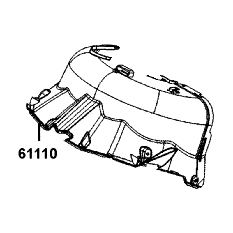61110-BAA7-E00-N1R FENDER FRONT INNER (Black) — diagram cutout