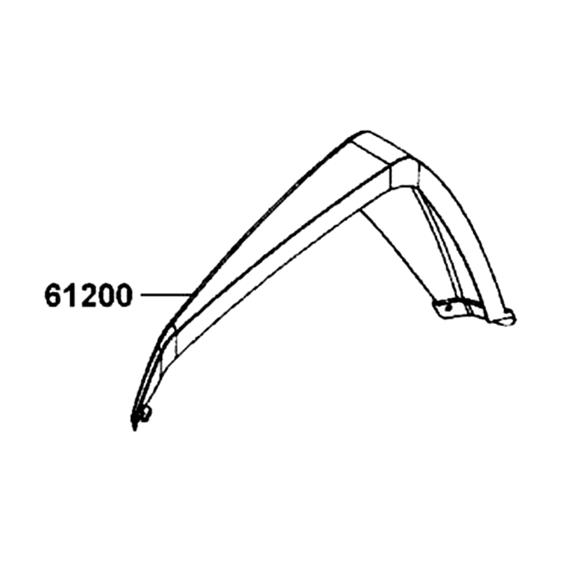 61200-AGA8-E00-N1R FRONT MUDGUARD.RH SIDE (Black) — diagram cutout