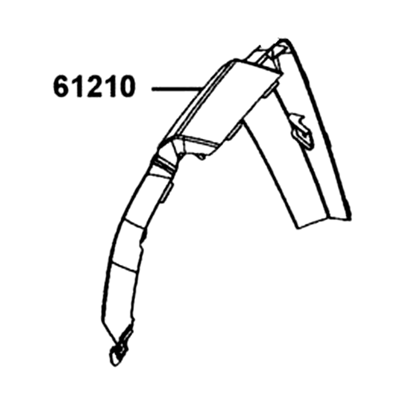 61210-ALE8-E00-N1R MUDGUARD RH FRONT (Black) — diagram cutout