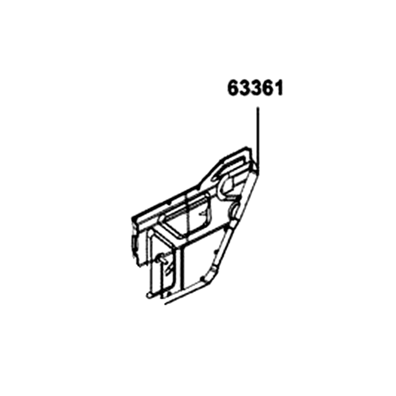 63361-AGA5-M00-N1R DOOR INNER COVER L SIDE (Black) — diagram cutout
