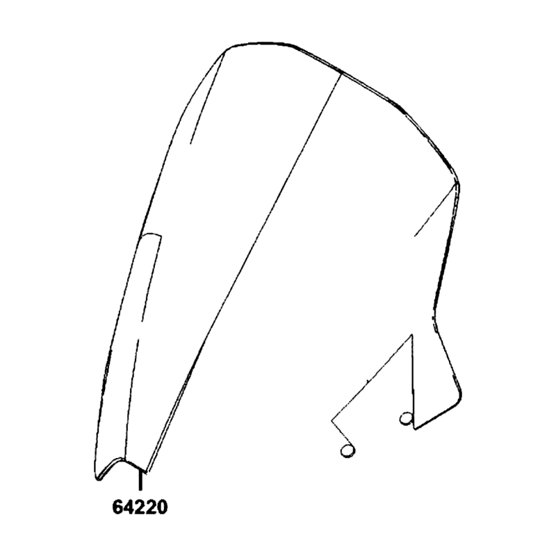 64220-BAA7-E00 WIND SCREEN — diagram cutout