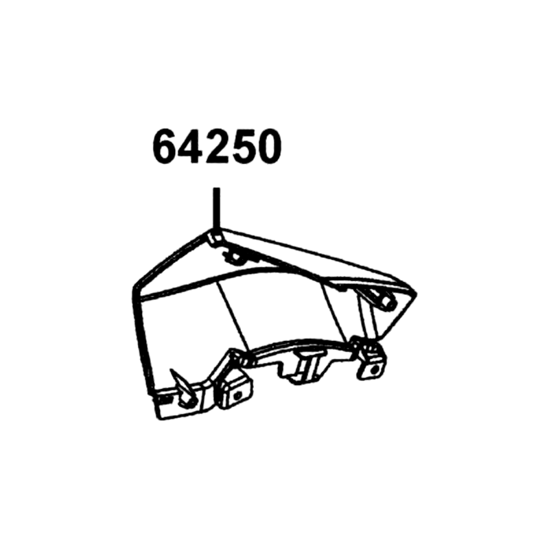 64250-LKL5-E30-NEP COVER R HORN — diagram cutout