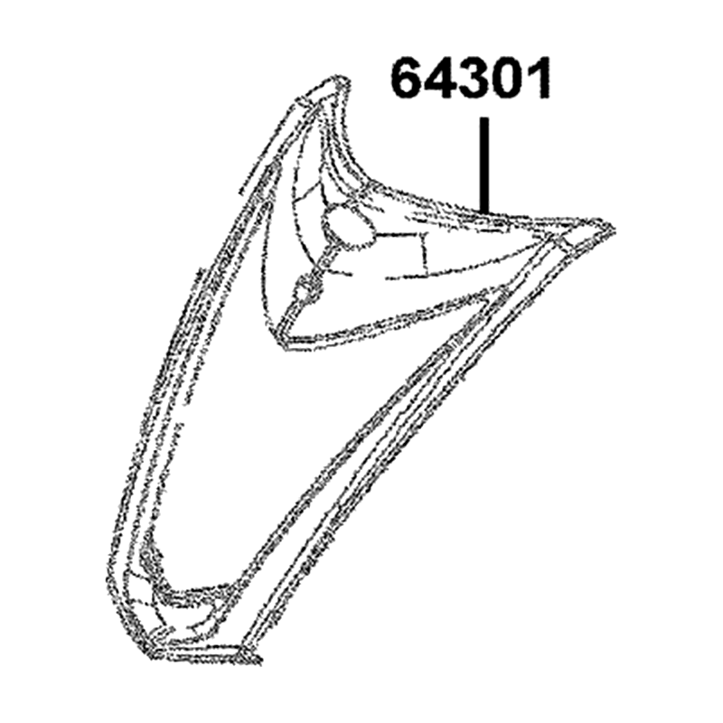 64301-AAE6-B40-41P COVERT FRONT (Plain Gray) — diagram cutout