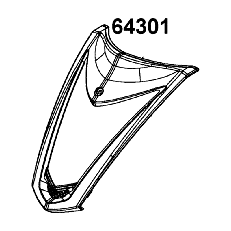 64301-AAE6-B40-R9P COVERT FRONT (Red) — diagram cutout