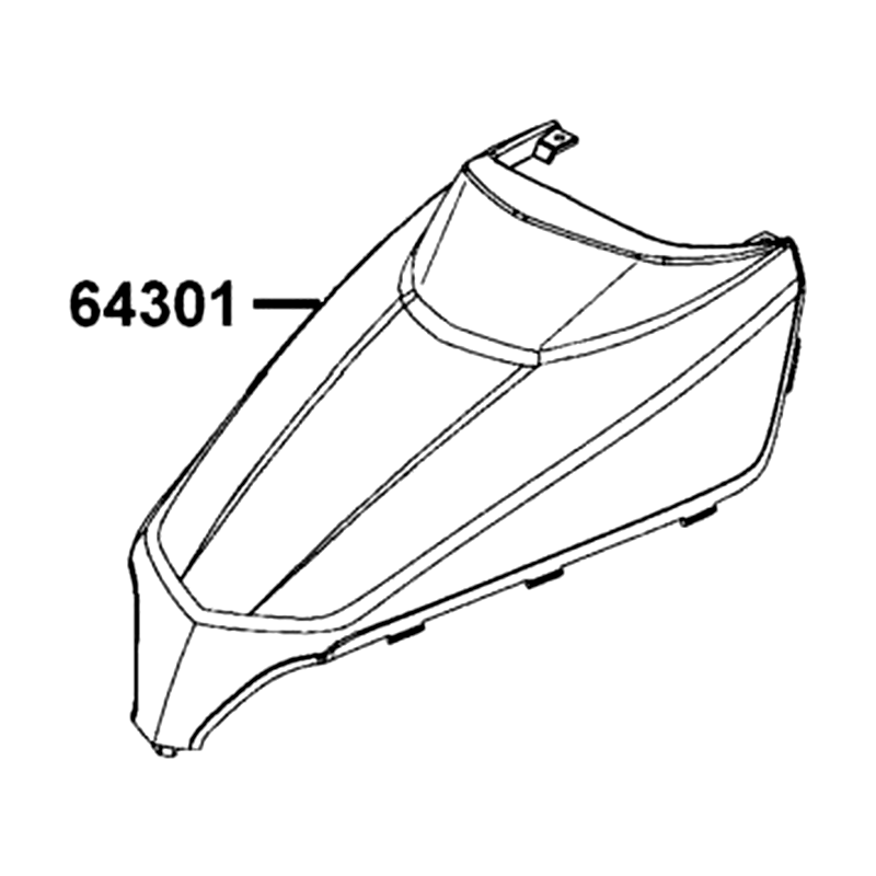 64301-LCA5-E00-N1R COVER FRONT (Black) — diagram cutout