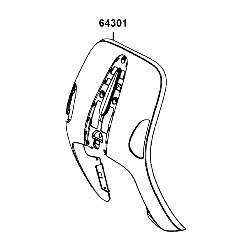 64301-LEA2-900-JBP COVER. FRONT — diagram cutout