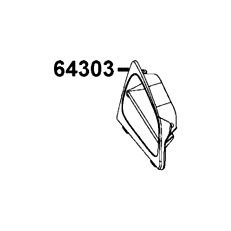 64303-LCA5-E01-N1R GRILL R FENDER (Black) — diagram cutout