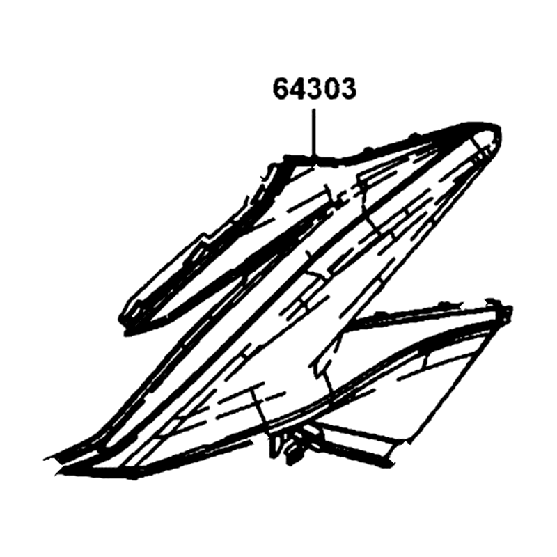 64303-LGC6-E00-J2P MOLDING A L SIDE — diagram cutout