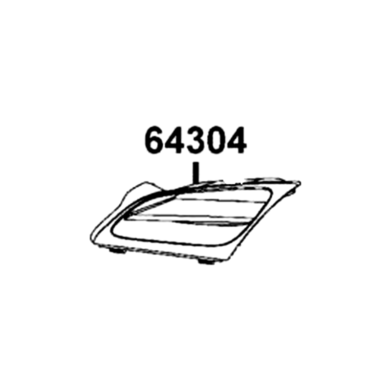 64304-LCA5-E01-N1R GRILL L FENDER (Black) — diagram cutout