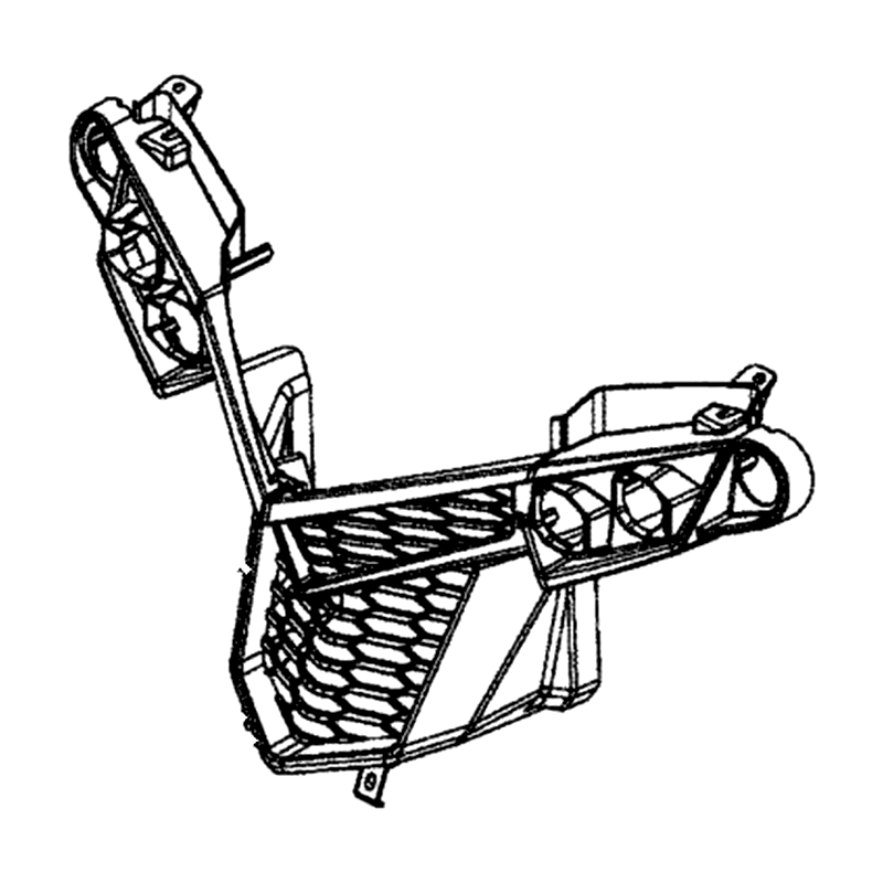64304-LGC7-M04-N1R GRILL FRONT (Black) — diagram cutout
