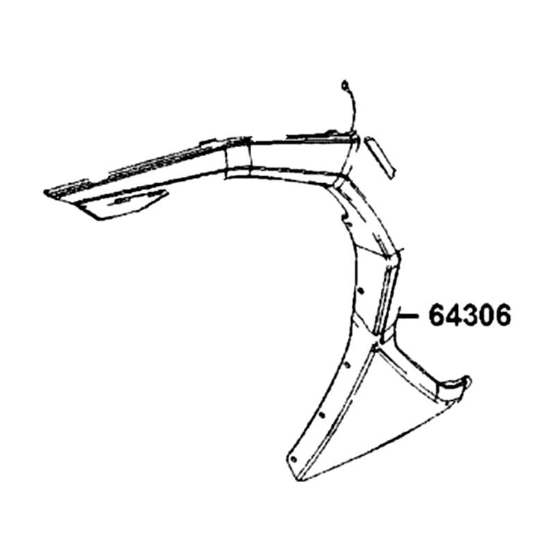 64306-AGJ5-E00-N1R SKIRT L SIDE (Black) — diagram cutout