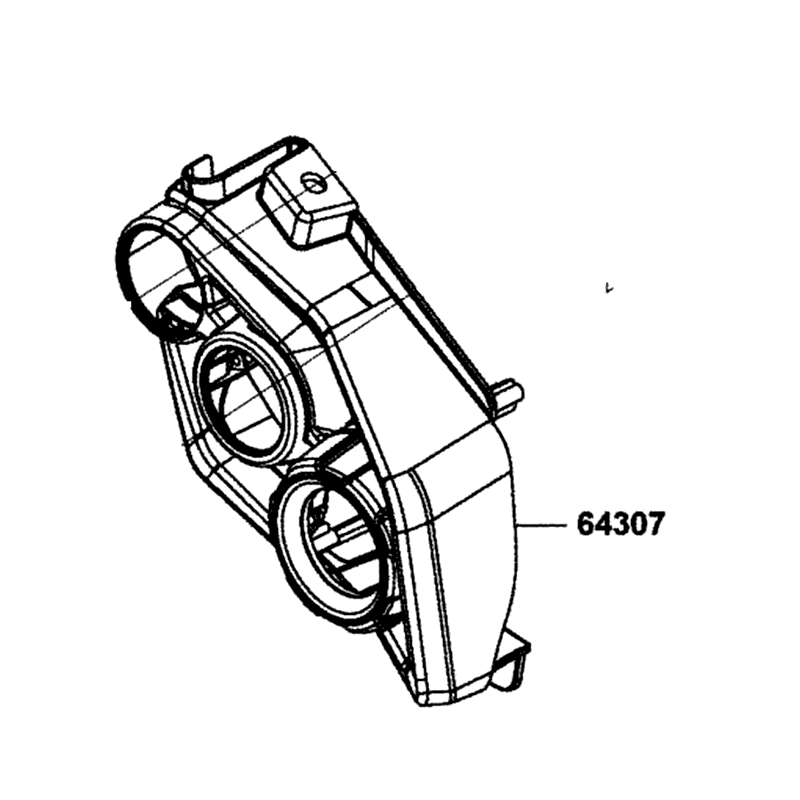 64307-AHA9-E00-N1R COVER, RH FRONT LIGHT (Black) — diagram cutout