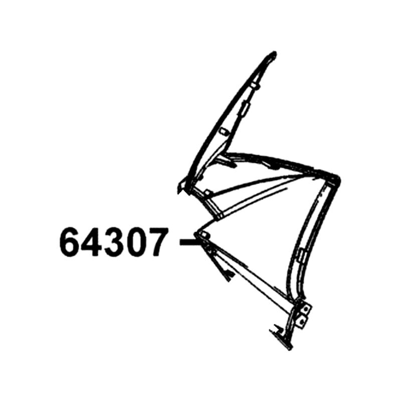 64307-ALG1-E10-91P COVER R SIDE MOLD — diagram cutout