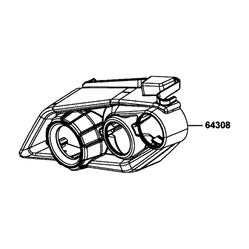 64308-AHA9-E00-N1R COVER, LH FRONT LIGHT (Black) — diagram cutout