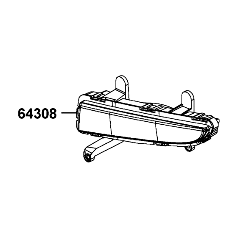 64308-ALC1-900-N1R COVER L WINKER (Black) — diagram cutout