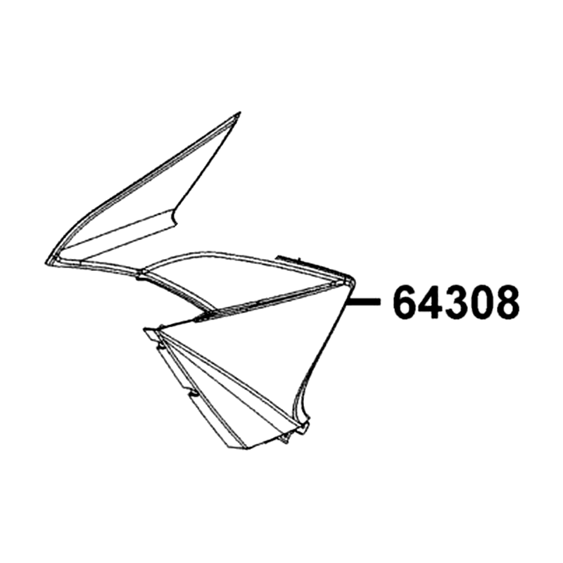 64308-ALG1-E10-91P COVER L SIDE MOLD — diagram cutout
