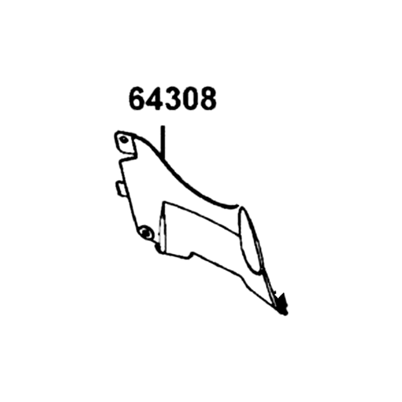 64308-LEA2-900-N1R MOLDING. LOW FR. (Black) — diagram cutout