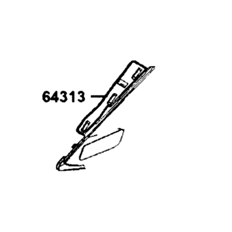 64313-AGJ5-E00-JUP MOLDING B L SIDE — diagram cutout