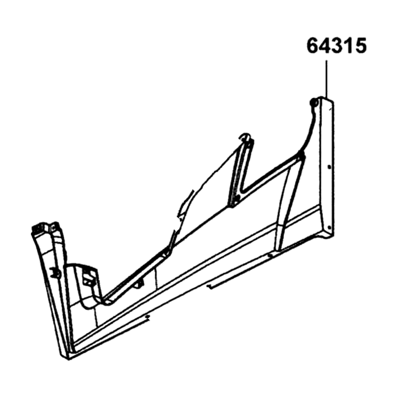 64315-ALE8-E00-N1R SIDE PANEL, RH FLOOR (Black) — diagram cutout