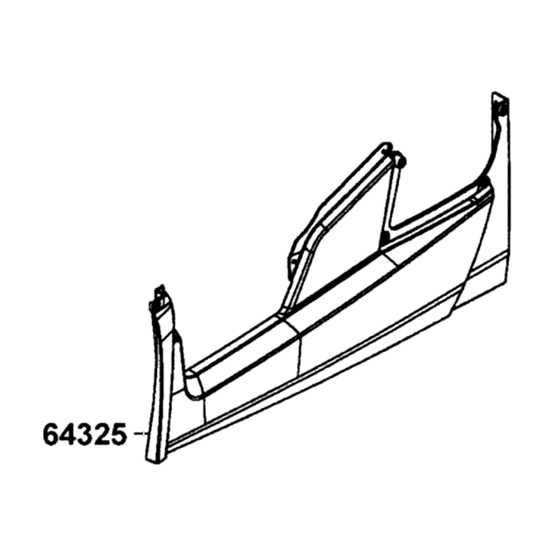 64325-ALE8-E00-N1R SIDE PANEL, LH FRONT (Black) — diagram cutout