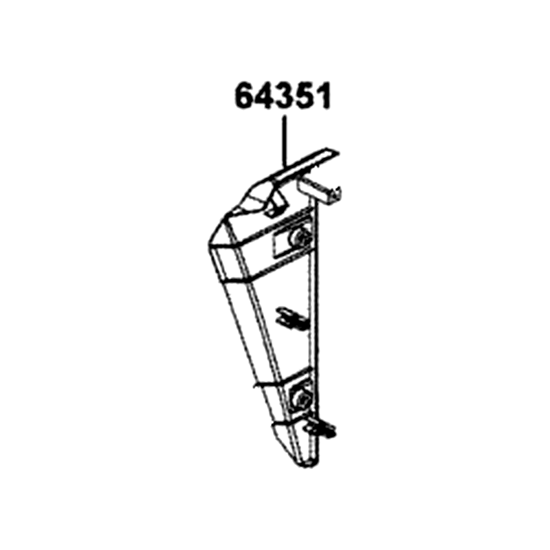 64351-AGA5-M00-N1R COVER OUT R FOOTREST (Black) — diagram cutout