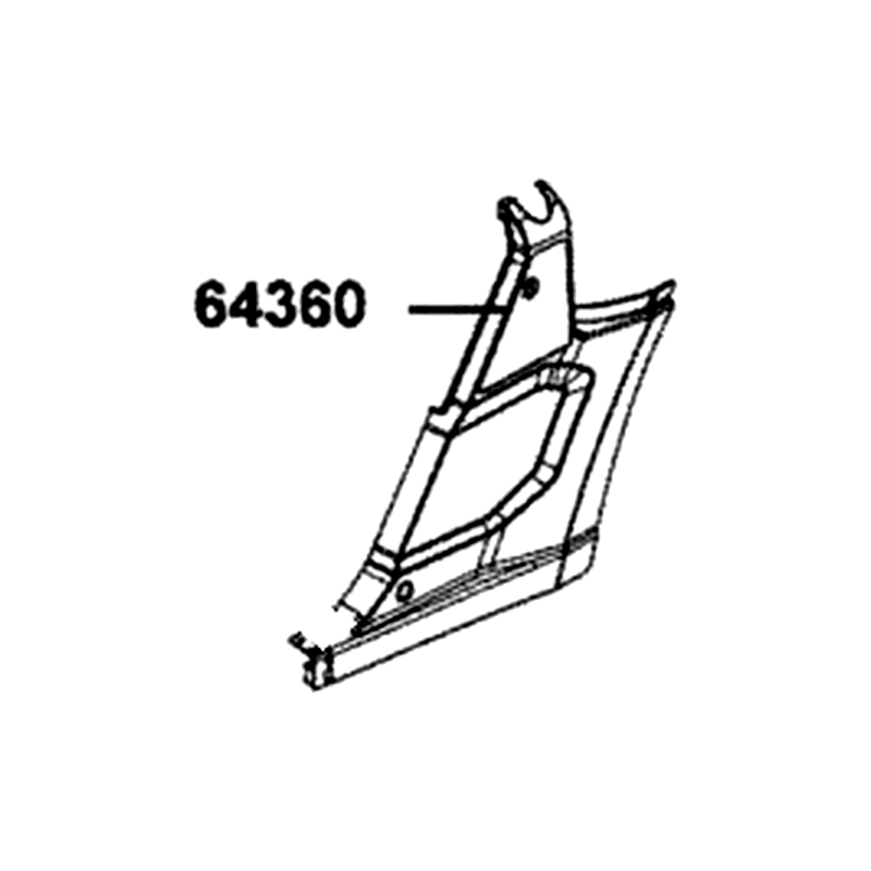 64360-AGA5-M00-N1R PANEL L SIDE (Black) — diagram cutout