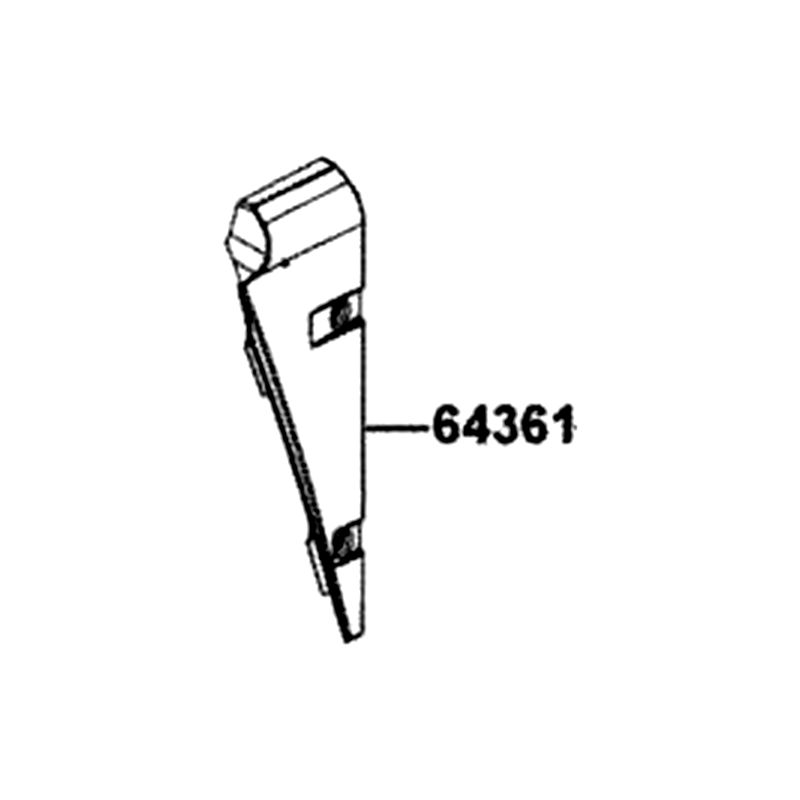 64361-AGA5-M00-N1R COVER OUT L FOOTREST (Black) — diagram cutout