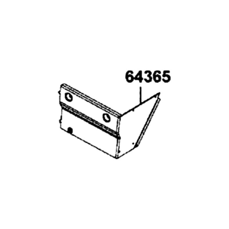 64365-LEE8-E01-N1R SUPPORT, L SIDE PANEL (Black) — diagram cutout