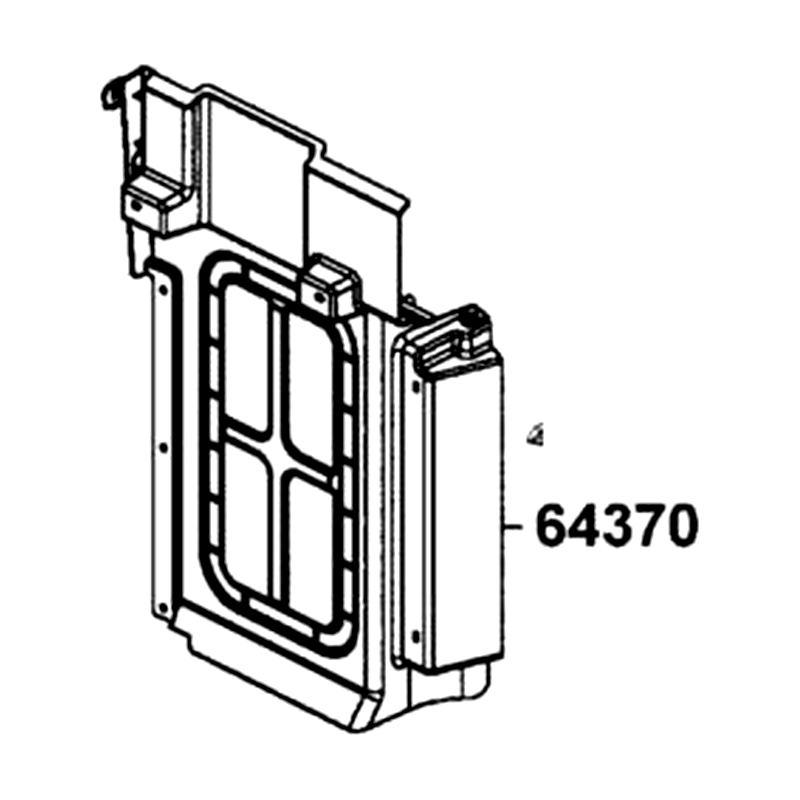 64370-ALE8-E00-N1R PANEL, RH SPLASH (Black) — diagram cutout