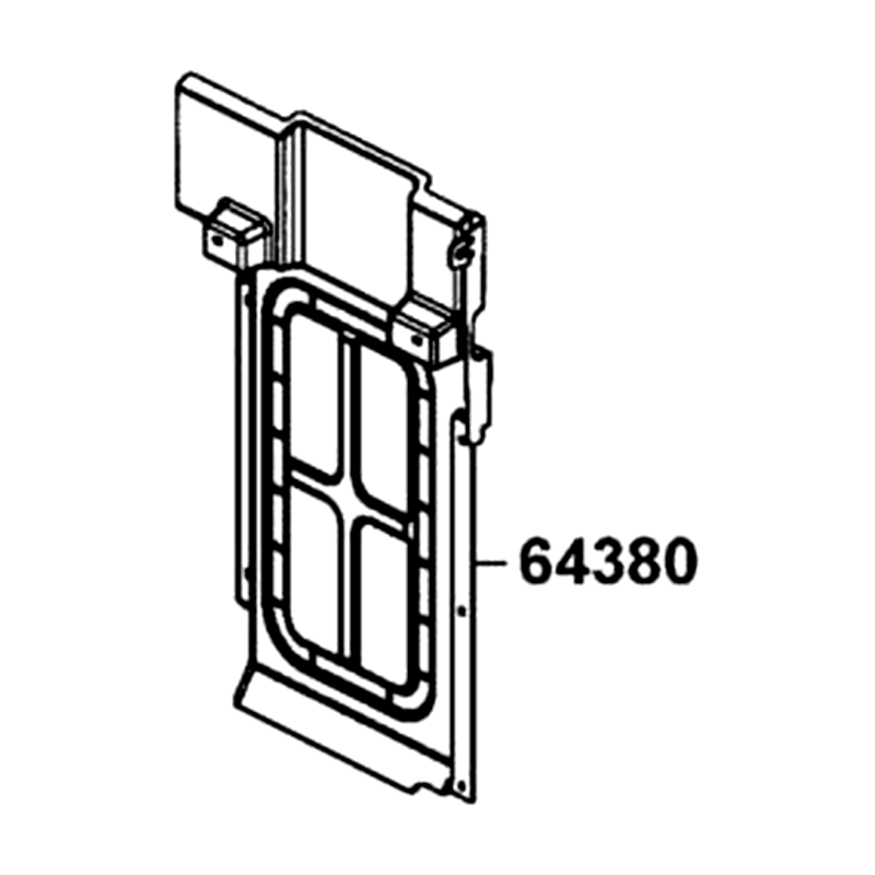 64380-ALE8-E00-N1R PANEL, LH SPLASH (Black) — diagram cutout