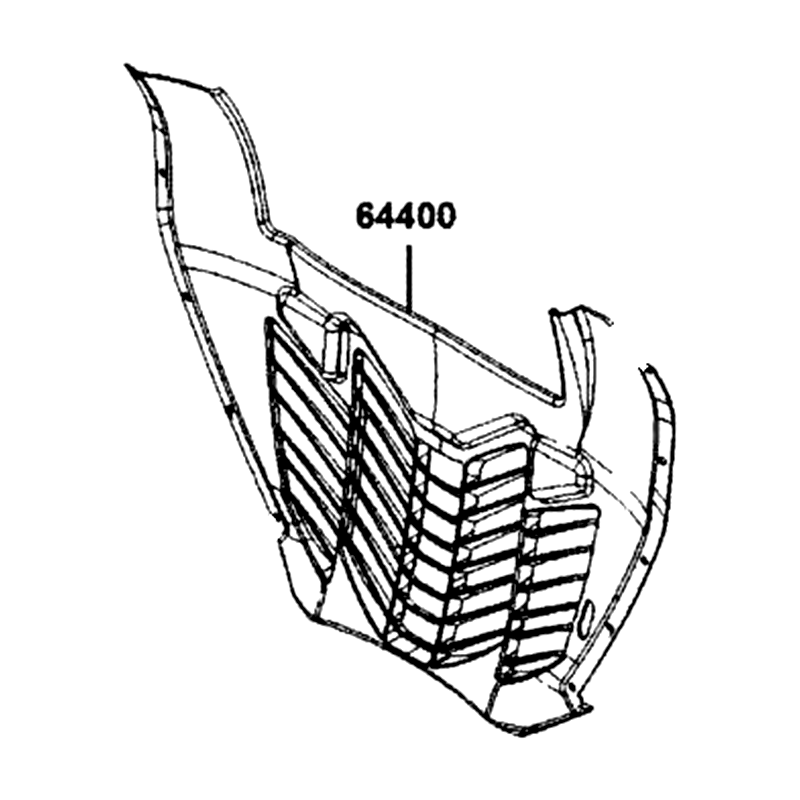 64400-AGJ5-E00-N1R COWL, UNDER (Black) — diagram cutout