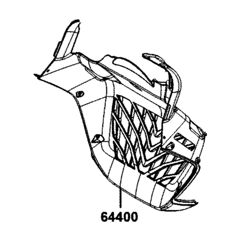 64400-BAA7-E00-N1R COWL UNDER (Black) — diagram cutout