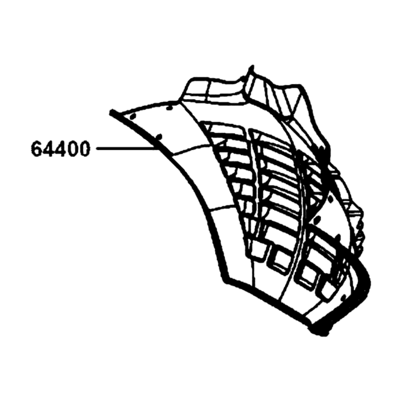 64400-LGC6-E00-N1R COWL UNDER (Black) — diagram cutout