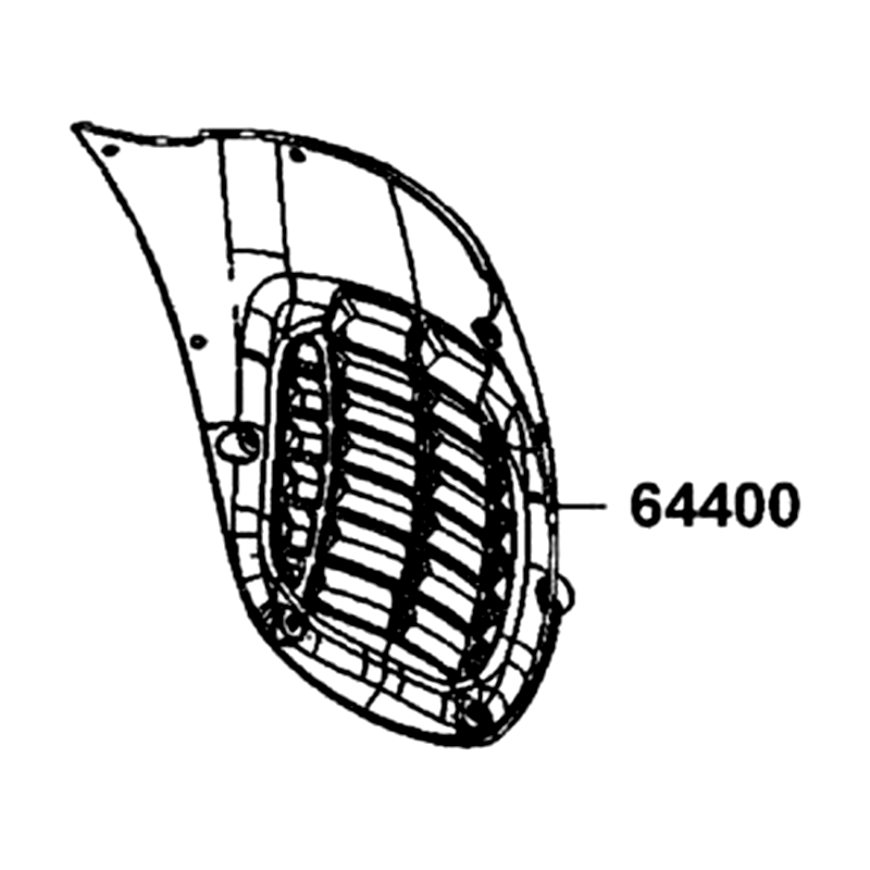 64400-LGE5-E00-N1R UNDER COWL (Black) — diagram cutout